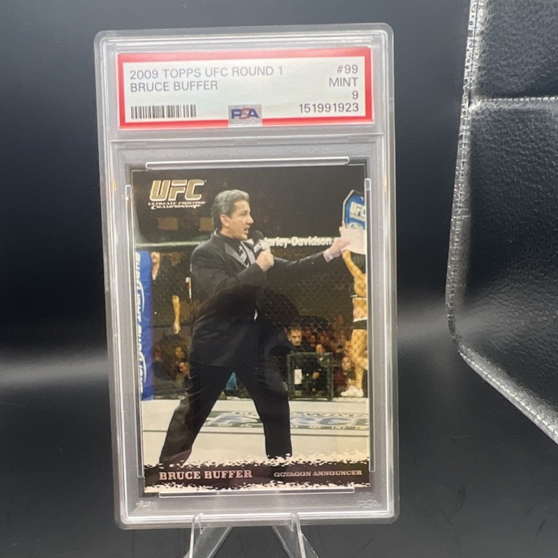 Topps UFC Round 1 2009 #99 Bruce Buffer Rookie Base Set PSA 9 MMA Card