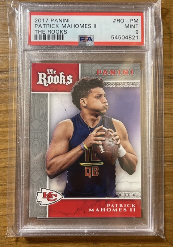 2017 PANINI THE ROOKS #RO-PM PATRICK MAHOMES II PSA 9