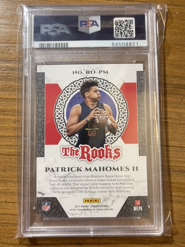 2017 PANINI THE ROOKS #RO-PM PATRICK MAHOMES II PSA 9 view 2