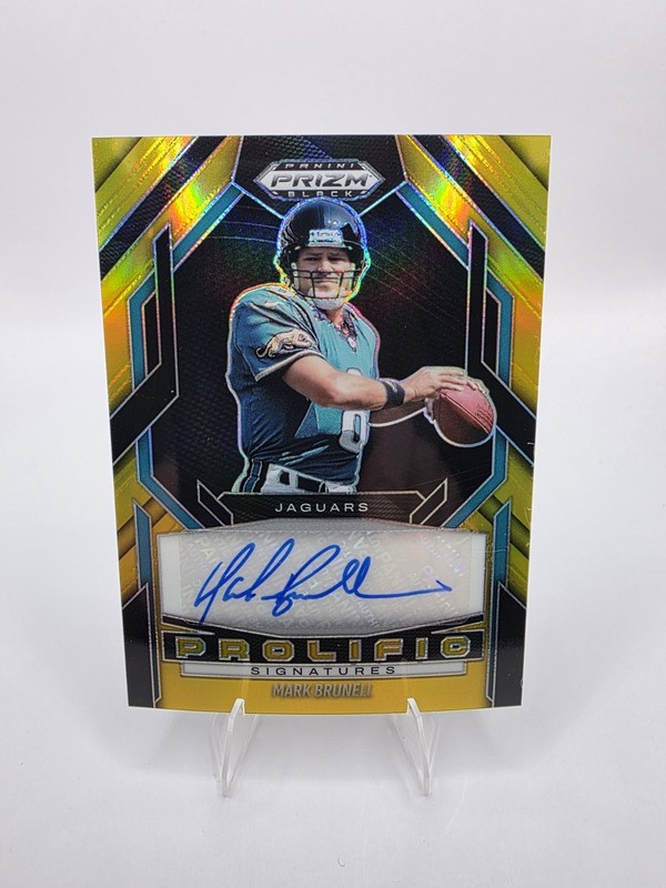 2025 Panini Prizm Black Mark Brunell Auto Gold 07/10 Prolific Signatures SSP