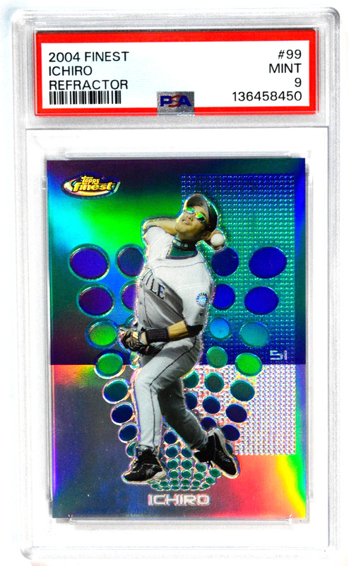 2004 Topps Finest #99 Ichiro Refractor PSA 9 Mint Mariners