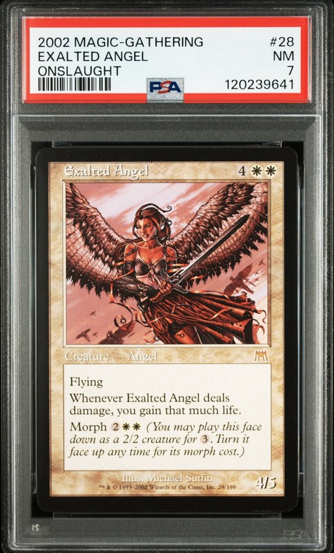 2002 MTG ONSLAUGHT #28 EXALTED ANGEL PSA 7