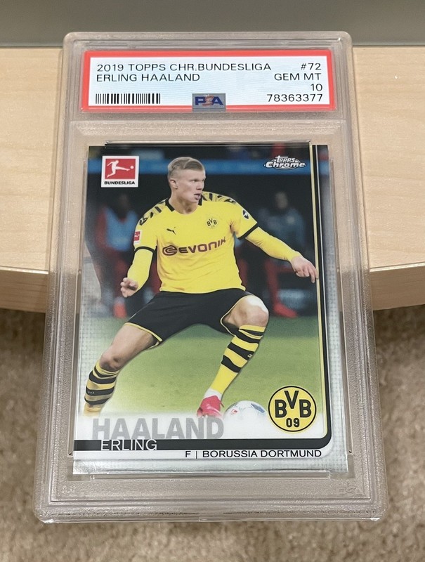 2019-20 Topps Chrome Bundesliga  Erling Haaland #72 RC Rookie PSA 10