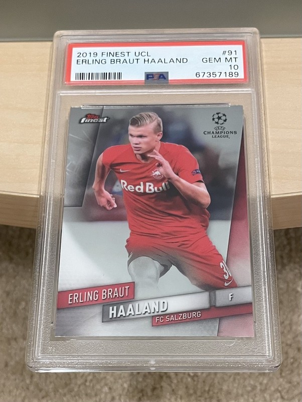 Erling Haaland 2019 Finest UCL #91 RC Rookie PSA 10 GEM MINT