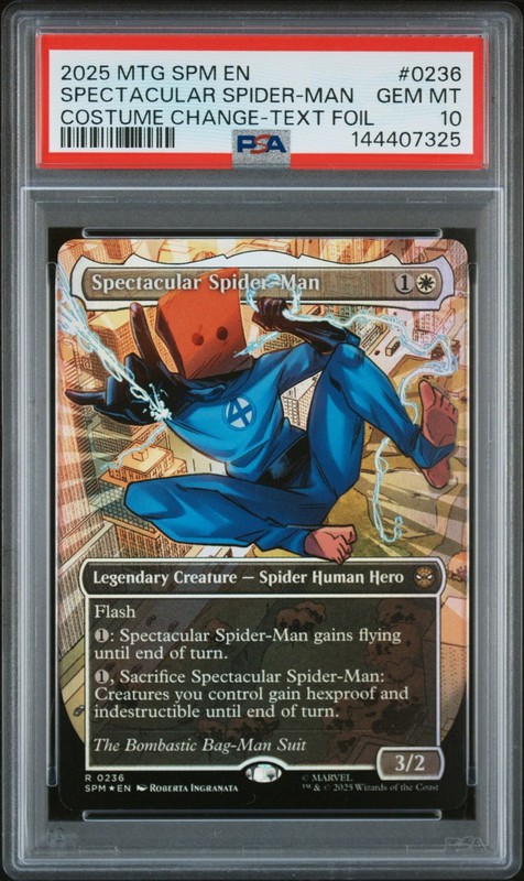 2025 MTG MARVEL'S SPIDER-MAN #0236 SPECTACULAR SPIDER-MAN PSA 10