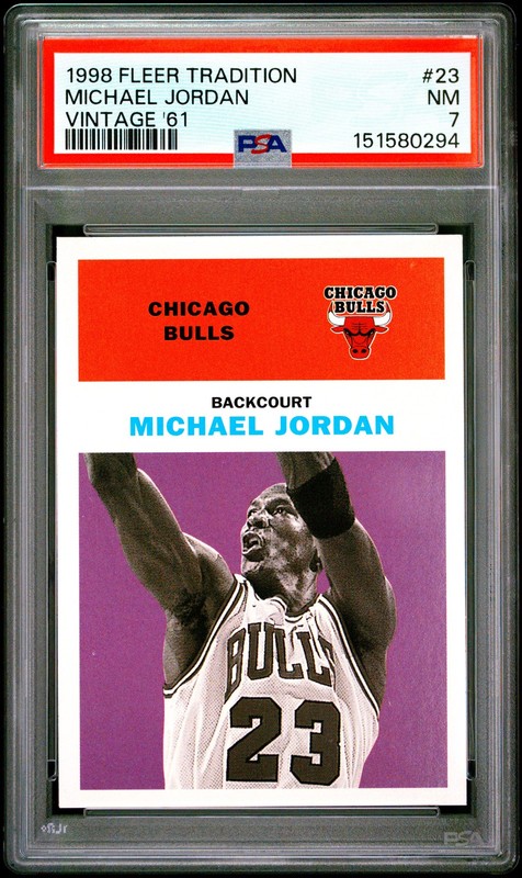 1998 FLEER TRADITION VINTAGE '61 #23 MICHAEL JORDAN PSA 7