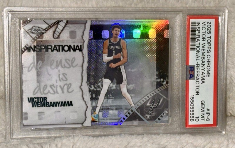 2025-26 Topps Chrome Victor Wembanyama Inspirational Refractor #IP-6 PSA 10