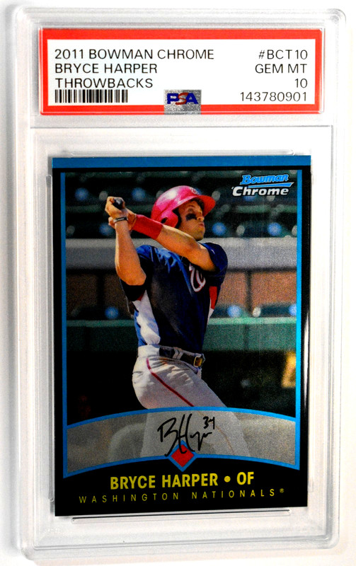 2011 Bowman Chrome #BCT10 Bryce Harper Throwbacks PSA 10 Gem Mint