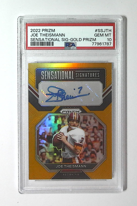 2022 Panini Prizm Joe Theismann Sensational Signatures Gold Auto /10 PSA 10