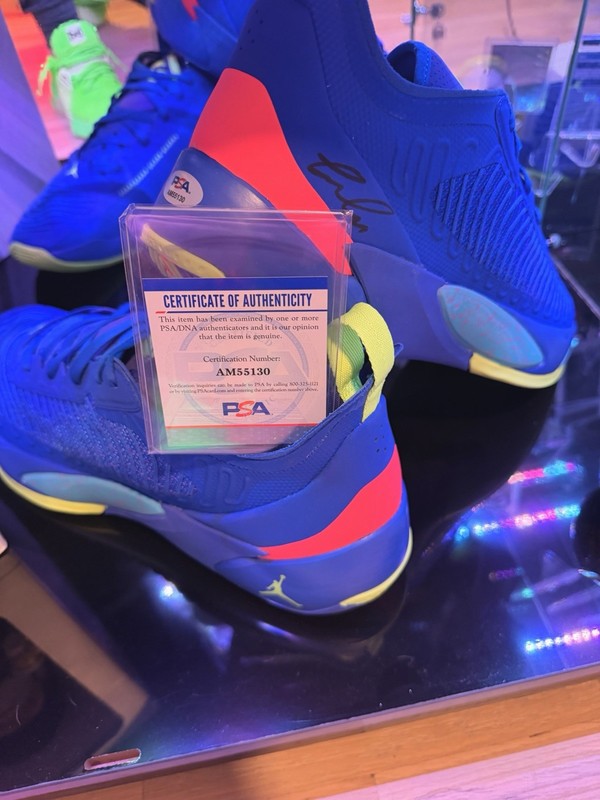 Luka Doncic LA Lakers Dallas Mavs Autographed Signed Jordan Shoes! Psa Coa