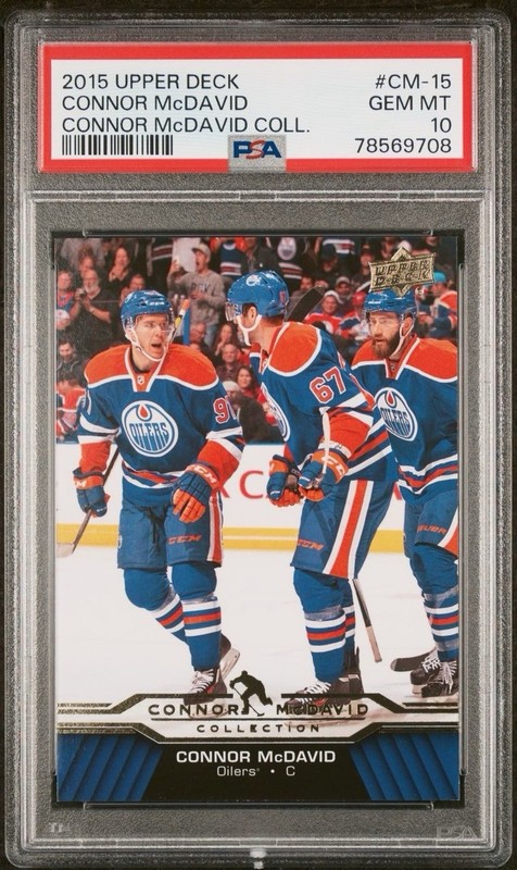 Connor Mcdavid 2015 Upper Deck #CM-15 Rookie Card PSA 10 view 1