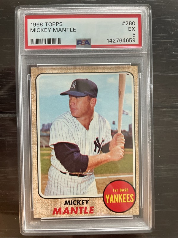 1968 Topps Set-Break #280 Mickey Mantle PSA 5 EX