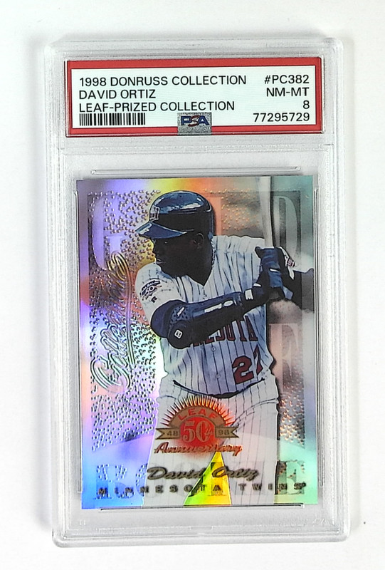 David Ortiz 1998 Donruss Collections #382 Leaf PRIZED Collection RC PSA 8 POP 2 view 1