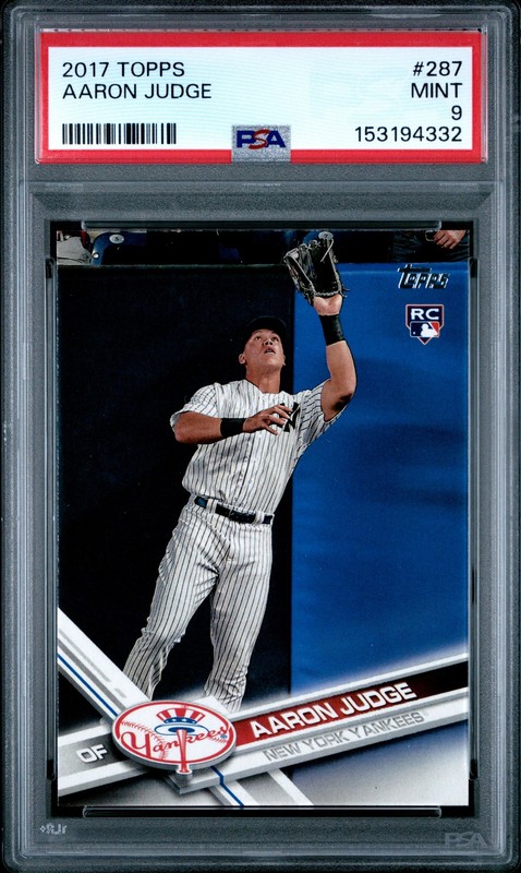 2017 TOPPS #287 AARON JUDGE ROOKIE RC PSA 9