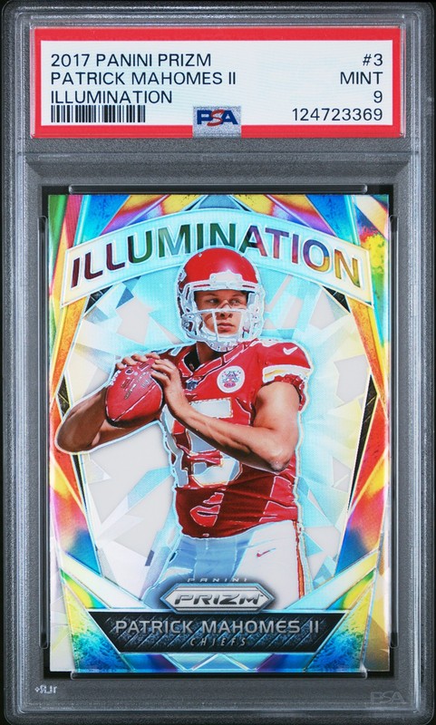 2017 PANINI PRIZM ILLUMINATION #3 PATRICK MAHOMES II ROOKIE RC PSA 9