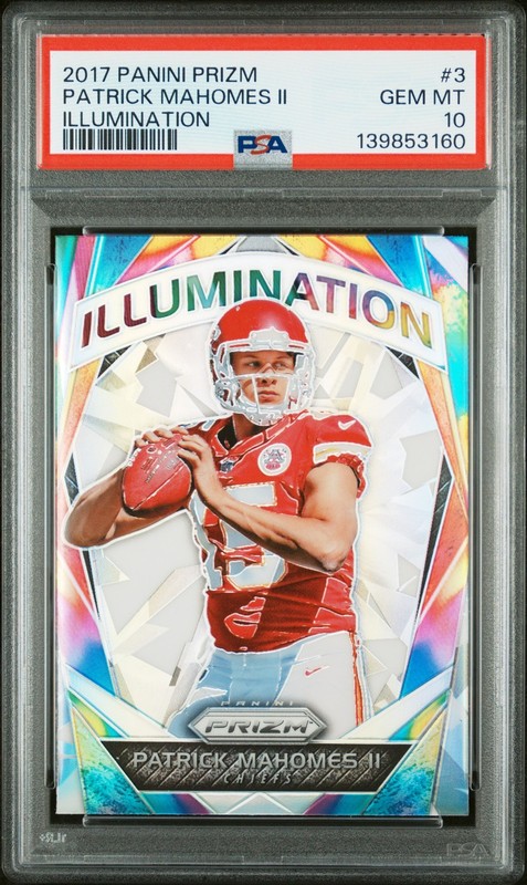 2017 PANINI PRIZM ILLUMINATION #3 PATRICK MAHOMES II ROOKIE RC PSA 10