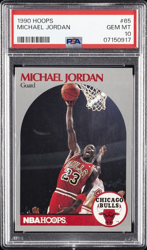 1990 HOOPS #65 MICHAEL JORDAN PSA 10