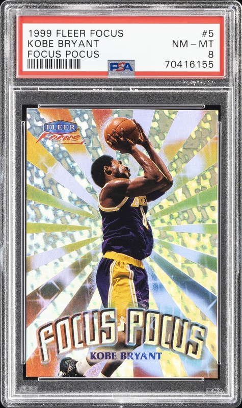 1999 FLEER FOCUS FOCUS POCUS #5 KOBE BRYANT PSA 8