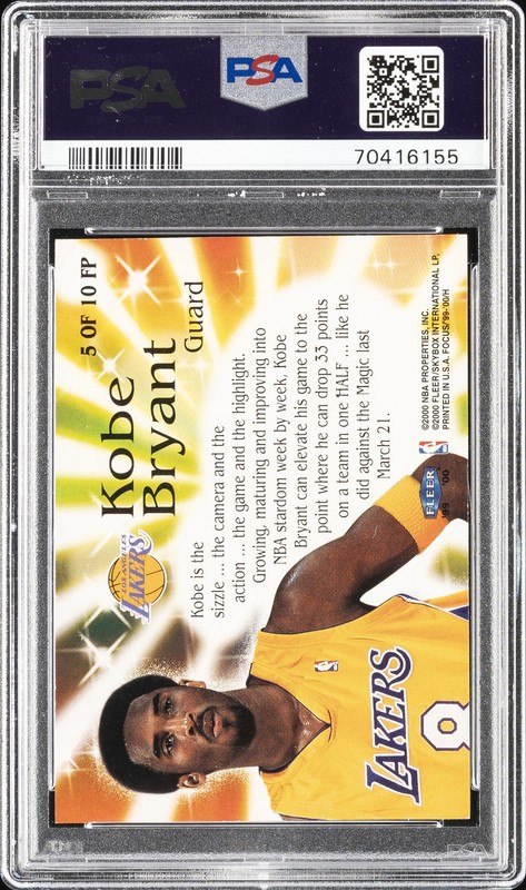 1999 FLEER FOCUS FOCUS POCUS #5 KOBE BRYANT PSA 8 view 2