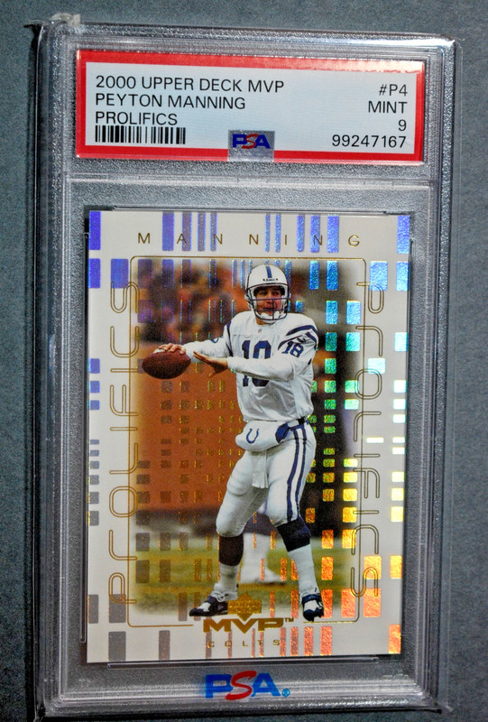 2000 Upper Deck MVP P4 PEYTON MANNING Prolifics PSA 9 Colts