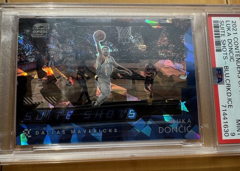 2021-Panini Luka Doncic /75 - Blue Cracked Ice - PSA 9
