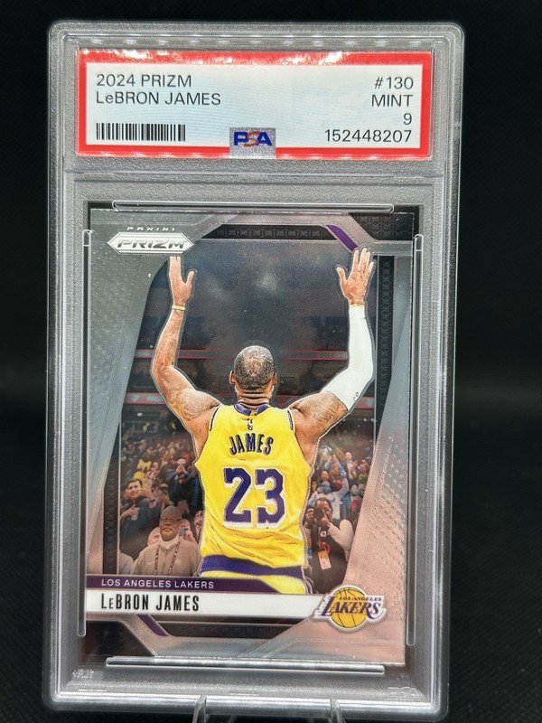 2024-25 Panini Prizm LeBron James #130 PSA 9 MINT LAKERS Chalk Toss