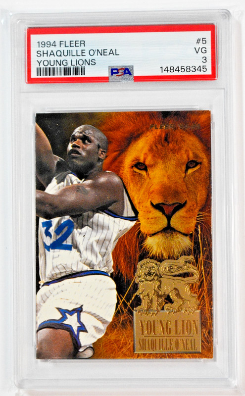 1994 Fleer #5 Young Lions Shaquille O'Neal PSA 3 VG Magic