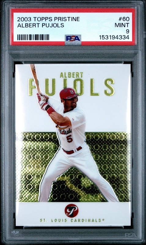 2003 TOPPS PRISTINE #60 ALBERT PUJOLS PSA 9
