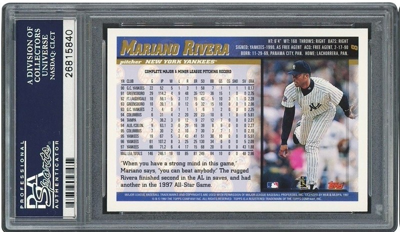 1998 Topps Mariano Rivera #8 PSA 10 💎 Gem Mint! New York Yankees HOF POP 44 view 2