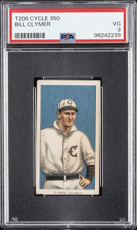 1909-11 T206 CYCLE 350 BILL CLYMER PSA 3
