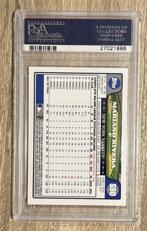 2008 Topps Mariano Rivera #590 PSA 10 💎 Gem Mint! New York Yankees Hall Of Fame view 2