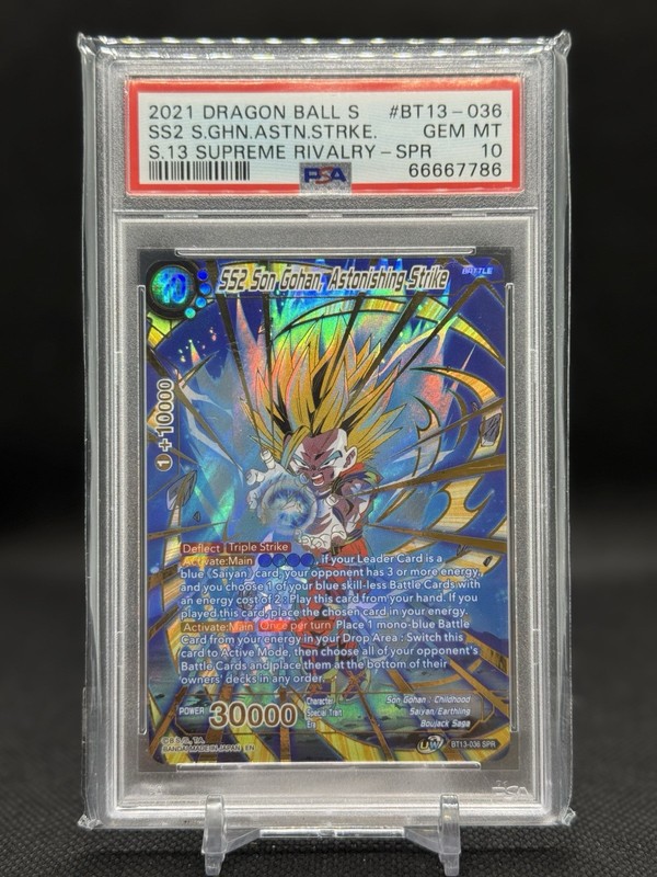 SS2 Son Gohan, Astonishing Strike BT13-036 SPR Dragon Ball Super DBS PSA 10