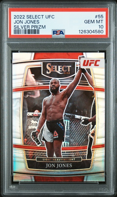 2022 PANINI SELECT UFC SILVER PRIZM #55 JON JONES PSA 10