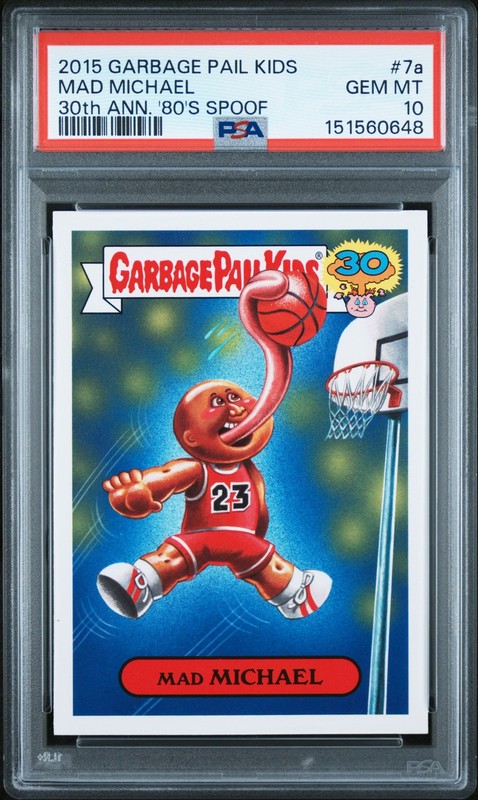 2015 TOPPS GARBAGE PAIL KIDS 30TH ANNIVERSARY '80'S SPOOF #7A MAD MICHAEL PSA 10