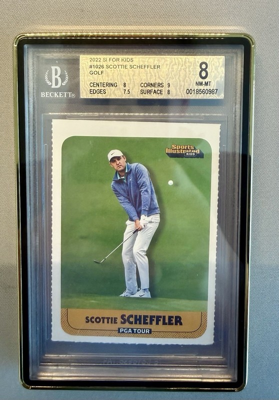 2022 Sports Illustrated for Kids Scottie Scheffler #1026 BGS 8 EXTREMELY RARE!!!