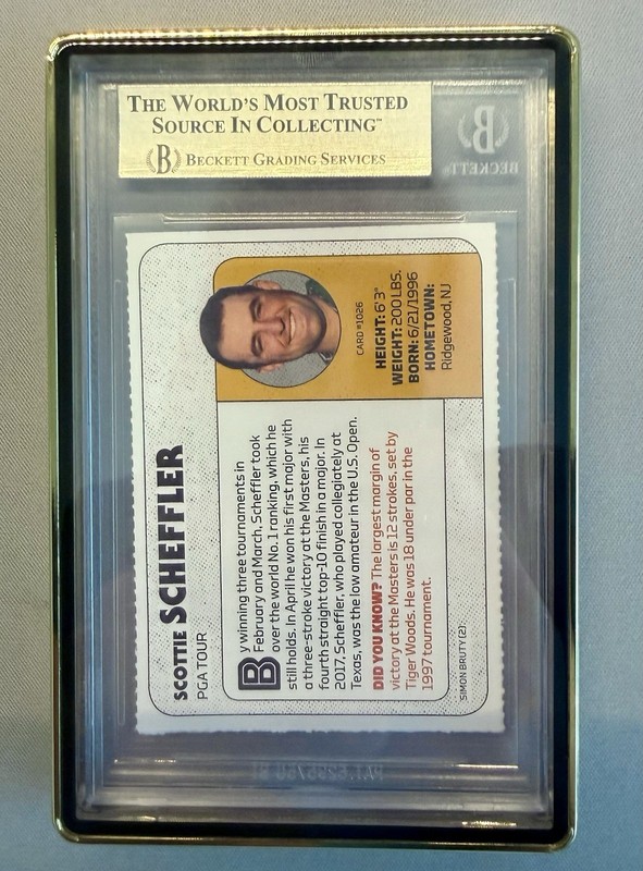 2022 Sports Illustrated for Kids Scottie Scheffler #1026 BGS 8 EXTREMELY RARE!!! view 2