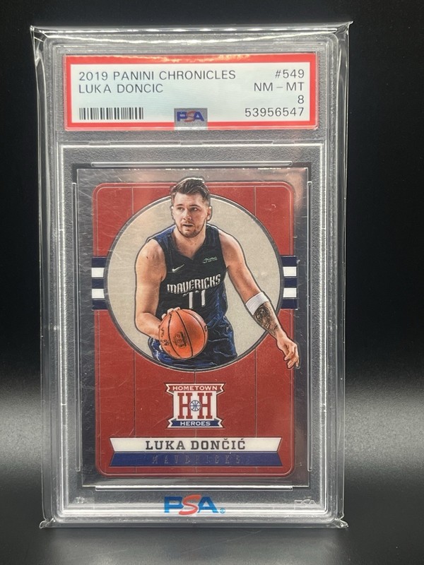 2019-20 Panini Chronicles Hometown Heroes Luka Doncic #549 PSA 8