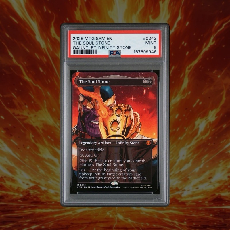 Magic: The Gathering MTG Marvel Spider-Man Soul Stone Borderless Foil 0243 PSA 9