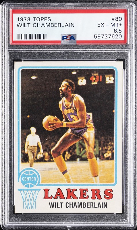 1973 TOPPS #80 WILT CHAMBERLAIN PSA 6.5
