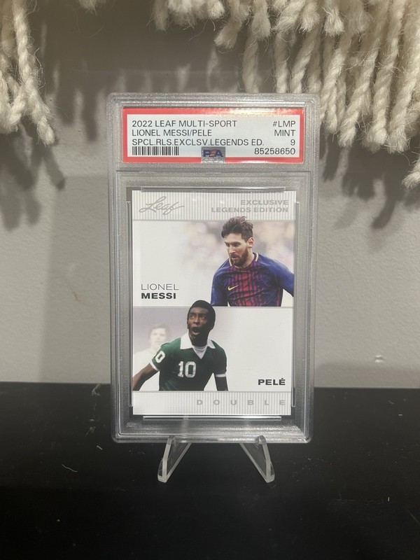 2022 Leaf Multi Sport Messi Pele PSA 9 Mint