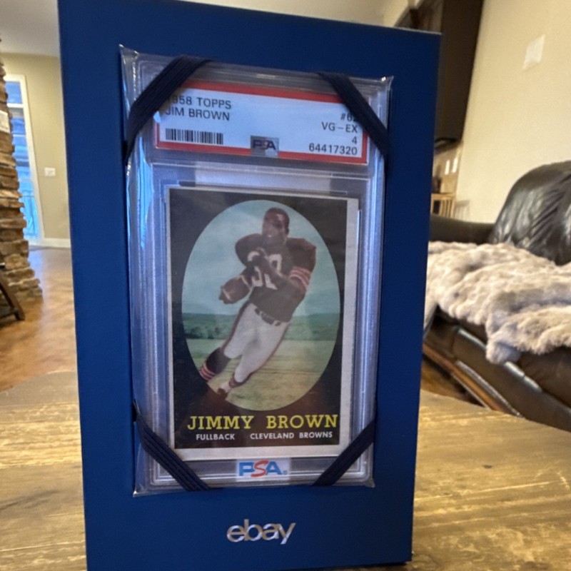 Topps 1958 Jim Brown Rookie #62 Cleveland Browns PSA 4 Graded NFL Card