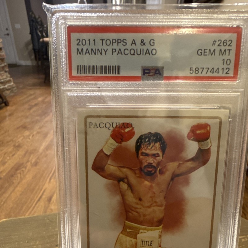 Topps 2011 Allen & Ginter Manny Pacquiao Rookie Base #262 Boxing PSA 10 view 2