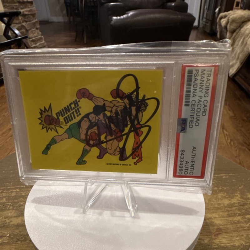 Topps 1989 Punch-Out!! Double Dragon Autographed Manny Pacquiao PSA/DNA #28