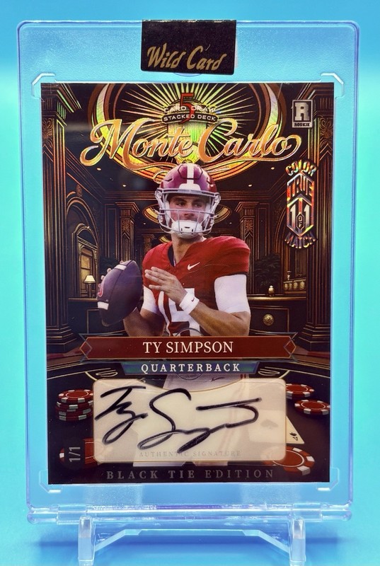 Wild Card Black Tie Edition Ty Simpson Monte Carlo Auto TRUE 1/1 Color Match