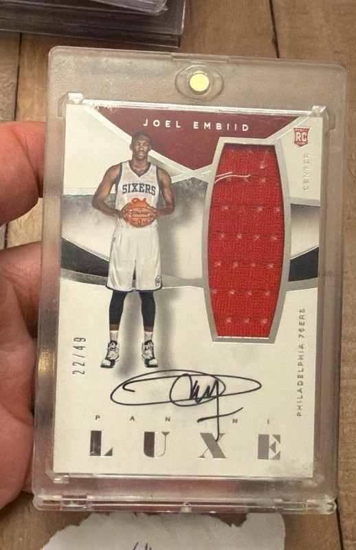 2014-15 Panini Luxe Joel Embiid Rookie Patch Auto RPA /49 💎 Rare!