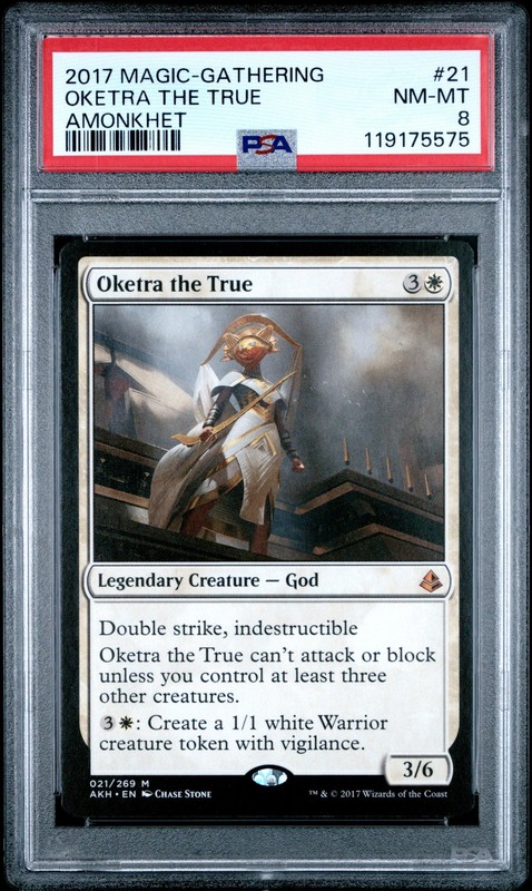2017 MAGIC THE GATHERING AMONKHET #21 OKETRA THE TRUE PSA 8