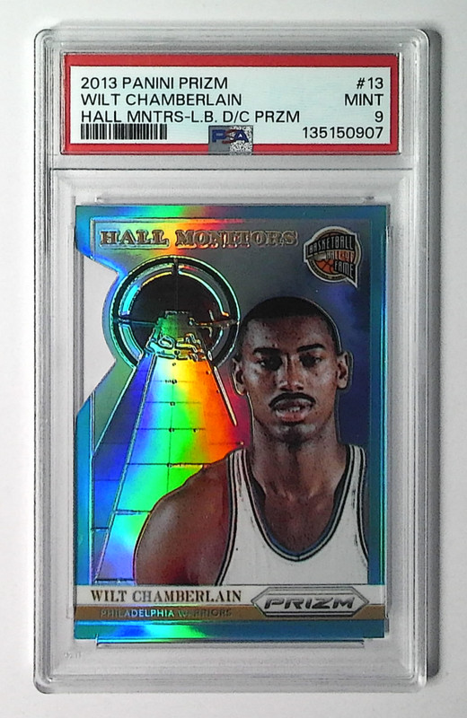 2013 Panini Prizm Wilt Chamberlain Hall Monitors LIGHT BLUE D/C /199 POP 5 PSA 9