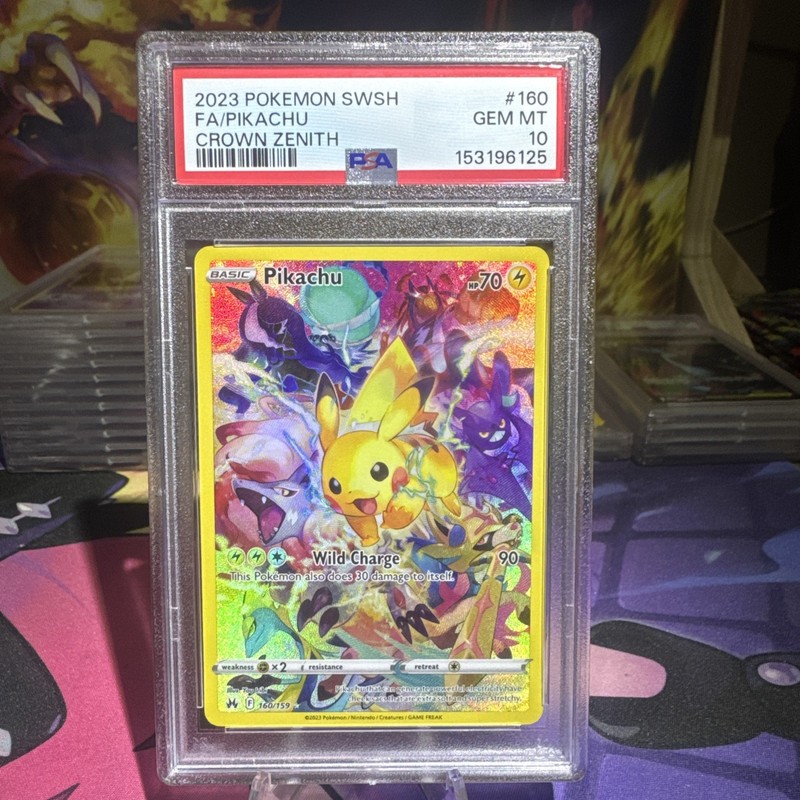 Pikachu (Secret) 160/159 SWSH: Crown Zenith Holo GEM MINT PSA 10