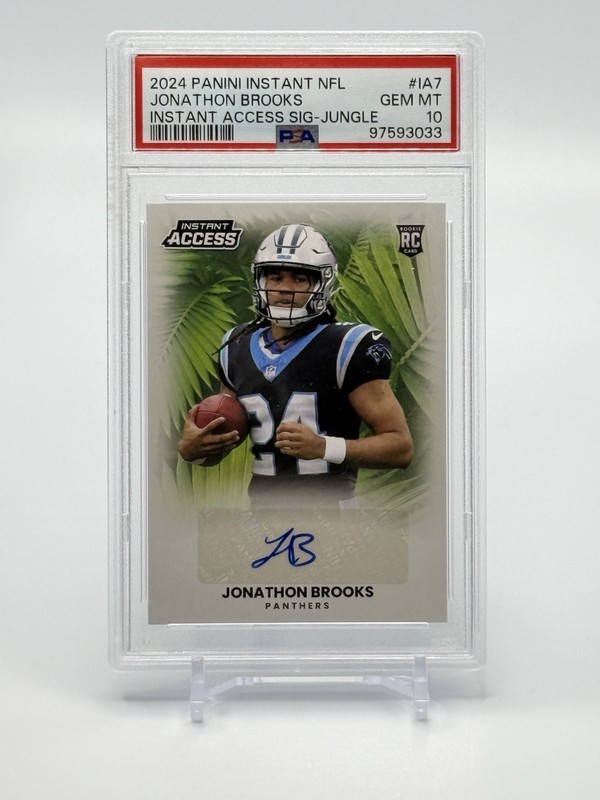 2024 Panini JONATHON BROOKS Instant Access NFL Jungle AUTO #24/25 - PSA 10