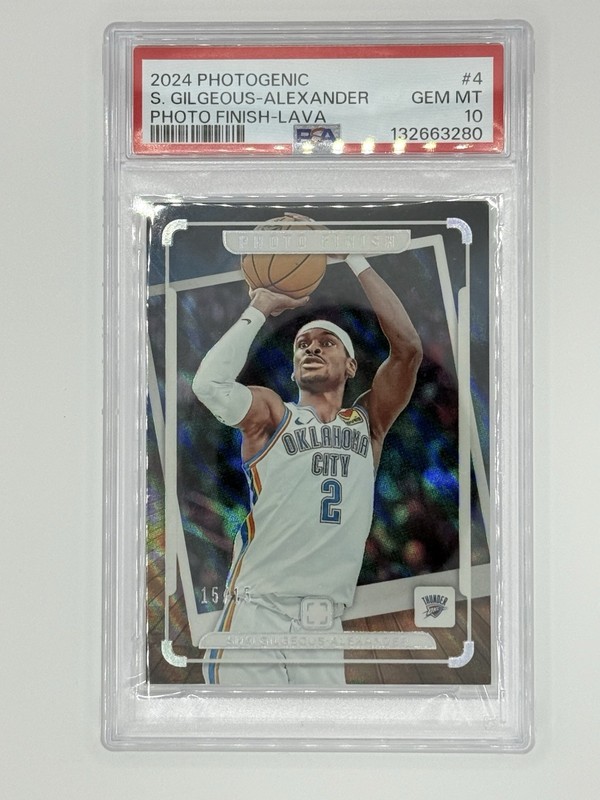 2024 Photogenic Shai Gilgeous-Alexander Photo Finish Lava 15/15 SSP PSA 10 pop 1